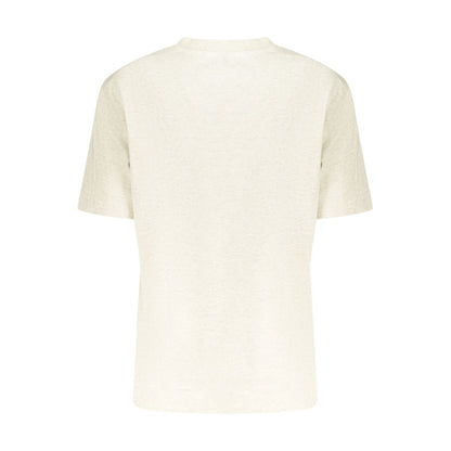 Beige Cotton Women T-Shirt