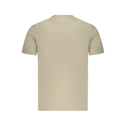 Beige Cotton Men T-Shirt