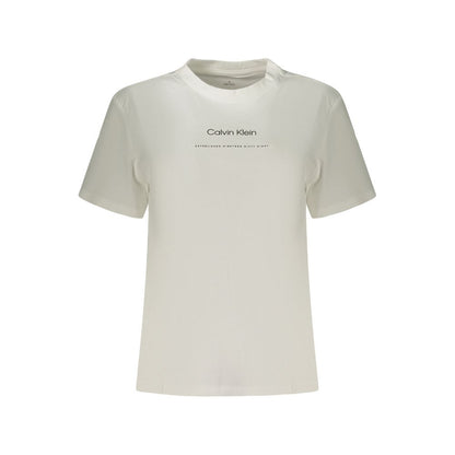 White Cotton Women T-Shirt
