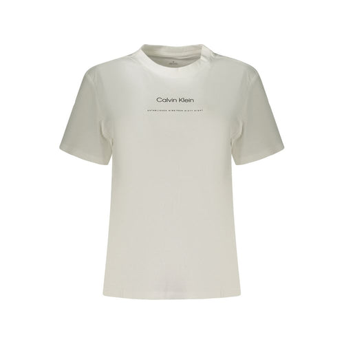 White Cotton Women T-Shirt
