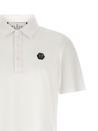 White Cotton Polo Shirt