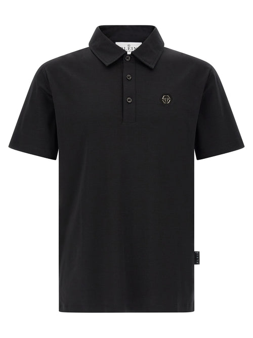 Black Cotton Polo Shirt