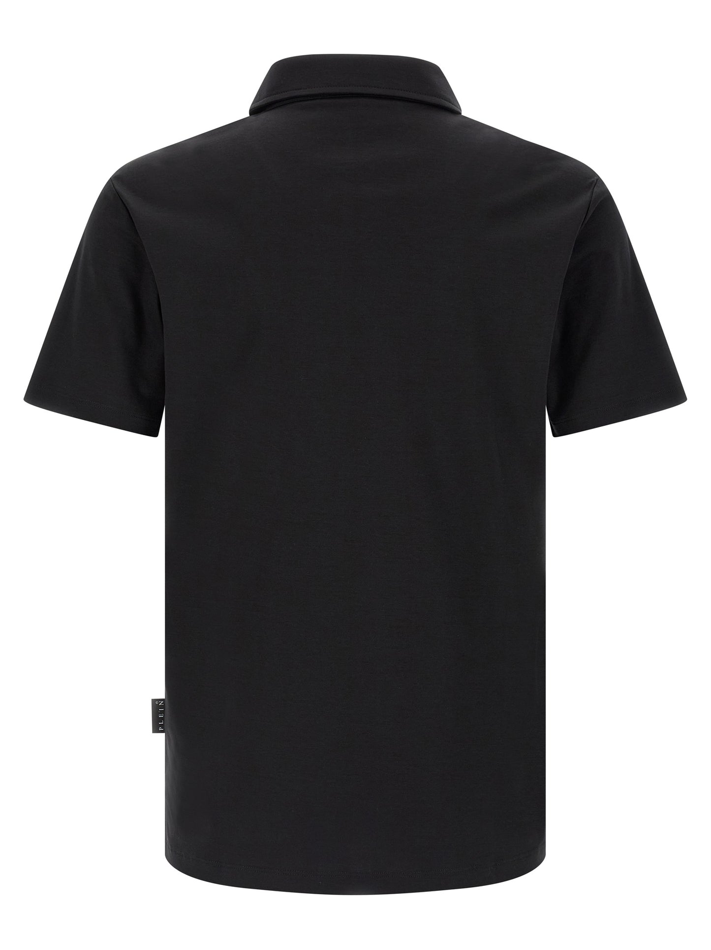 Black Cotton Polo Shirt