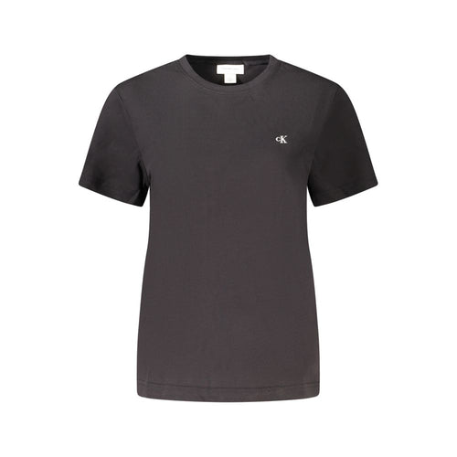 Black Cotton Women T-Shirt
